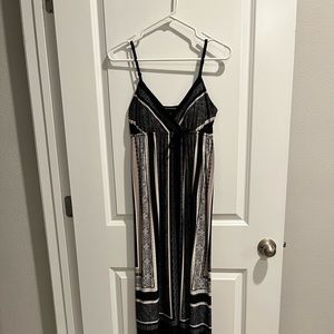 Black and White Boho Maxi Dress
